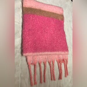 Pink & Tan Cozy Women's Scarf